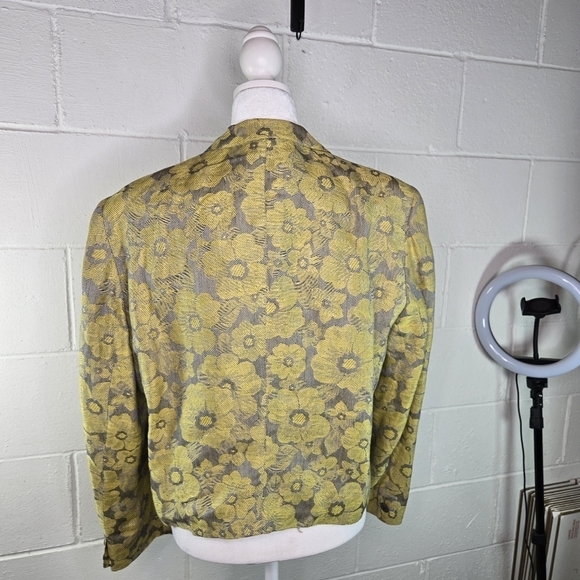 Vtg 80s Michi Moon for Sanyo floral boxy blazer jacket made in Japan - Picture 14 of 14